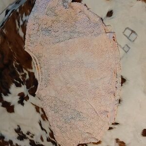 3/$60 Ruby Rd. Pink Lace Poncho/Top  Sz L